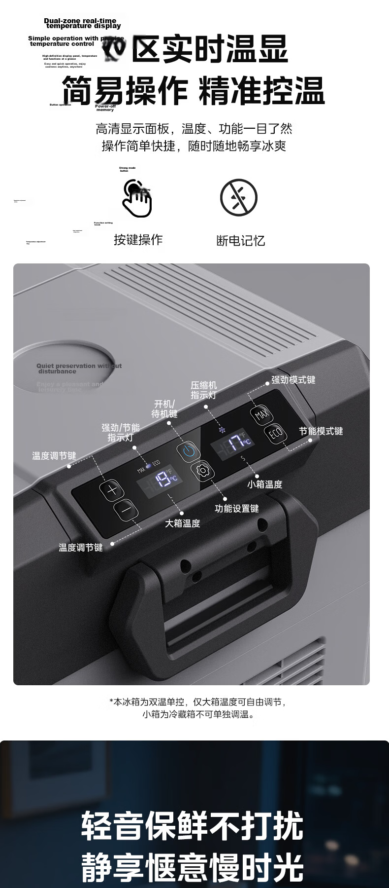 Midea Car Refrigerator, 54L Compressor, for Car And Home Use, Suitable for Trucks, Cars, Offices, Outdoor Travel, Fridge-Freezer Combinatio 12