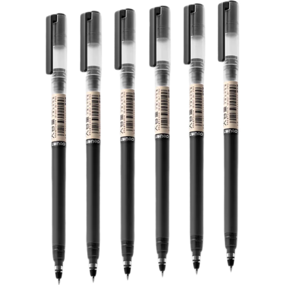 Deli Large Capacity Full Needle Tube Gel Pen 0.5mm Black 12pcs/Box DL-A116 Student Supplies