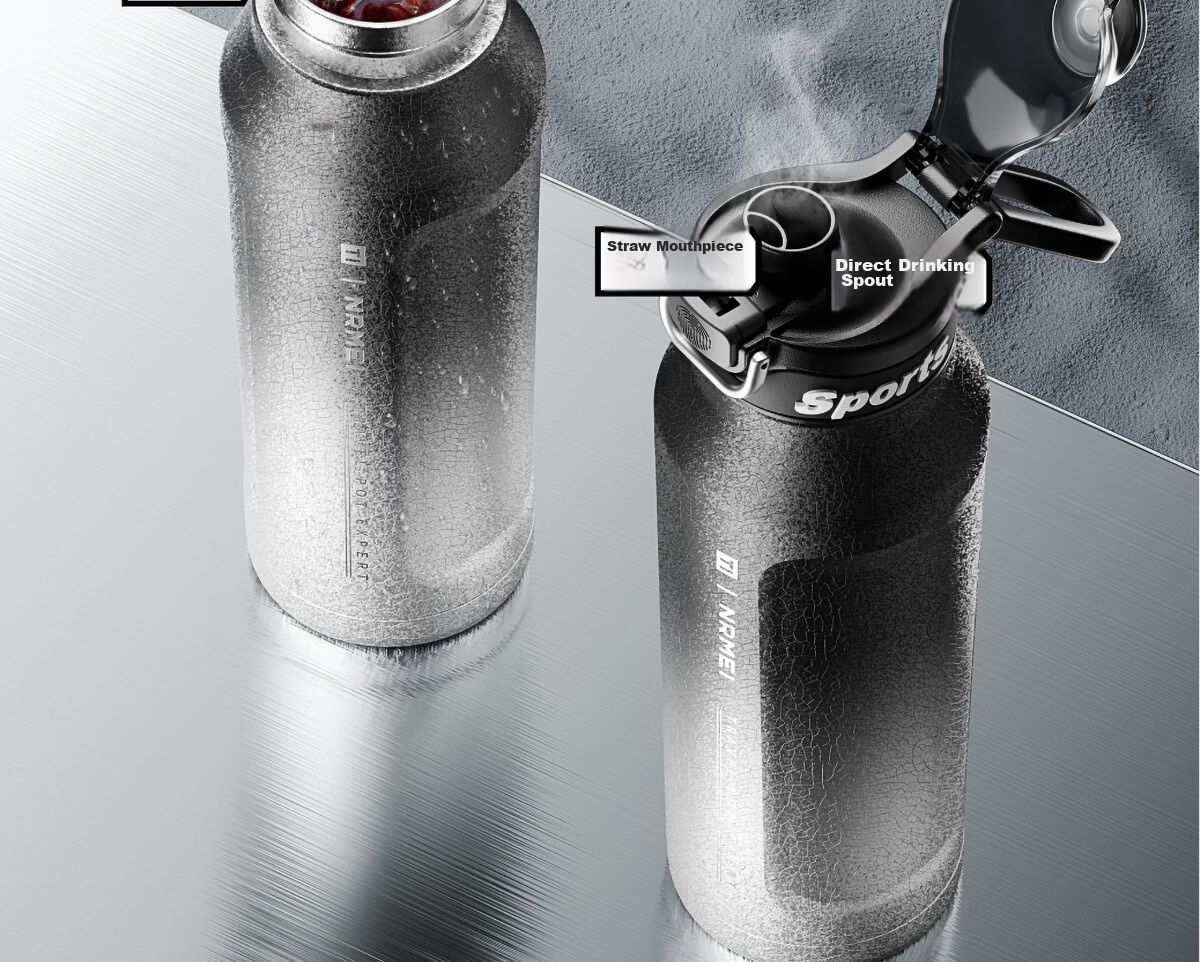 ERM Pure Titanium Insulated Water Bottle Men's Large Capacity Lightweight Outdoor Sports Portable Cycling Pure Titanium Flask Cup 10
