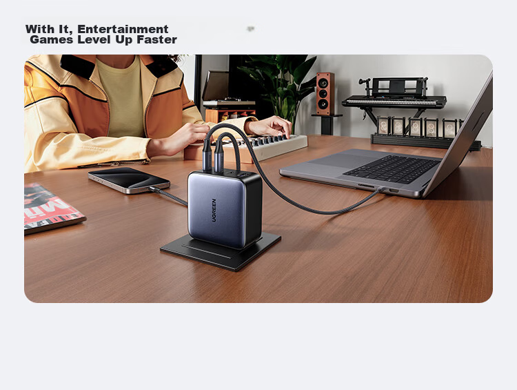 UGREEN 140W GaN Charger Set Type-C Multi-Port Fast Charger Compatible with PPS/PD100W for Apple Xiaomi 17 Phones MacBook Pro Laptop DJI 17