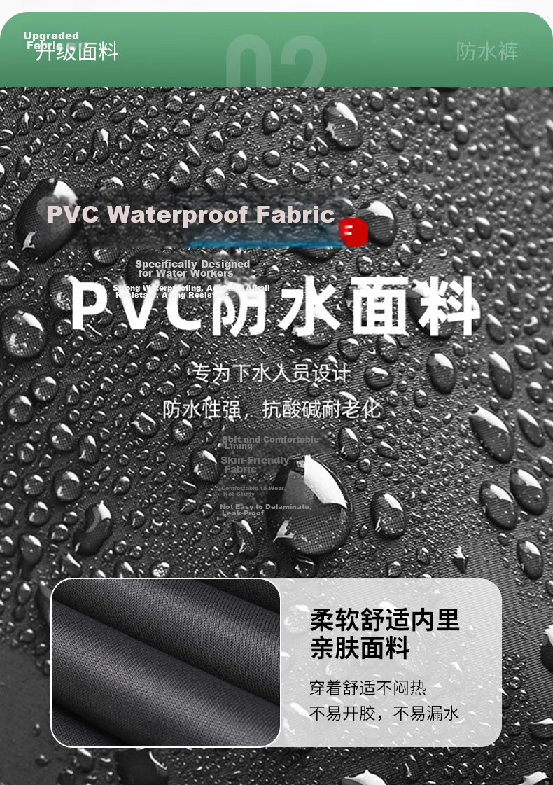 BOLOLANZHI Thickened Waterproof Overalls Rain Pants Water Shoes Full-body Waterproof Bib Pants Half-body Waders Fishing Pants 4