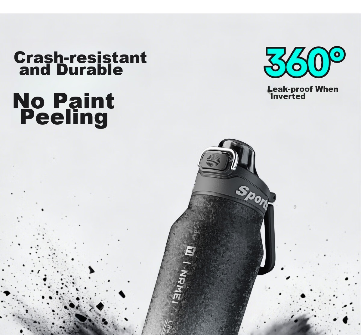 ERM Pure Titanium Insulated Water Bottle Men's Large Capacity Lightweight Outdoor Sports Portable Cycling Pure Titanium Flask Cup 22