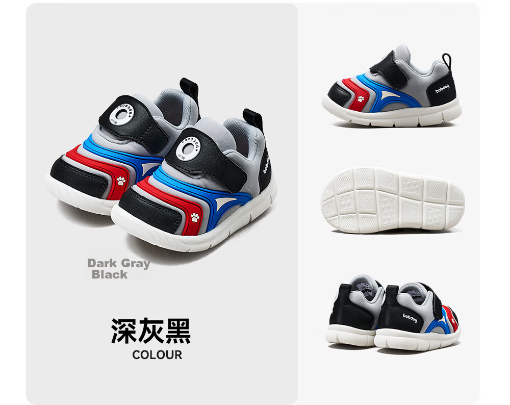 Bobdog Toddler Baby Walking Sandals Soft Sole Breathable Non-slip Infant Children's Shoes White Blue Size 22 20