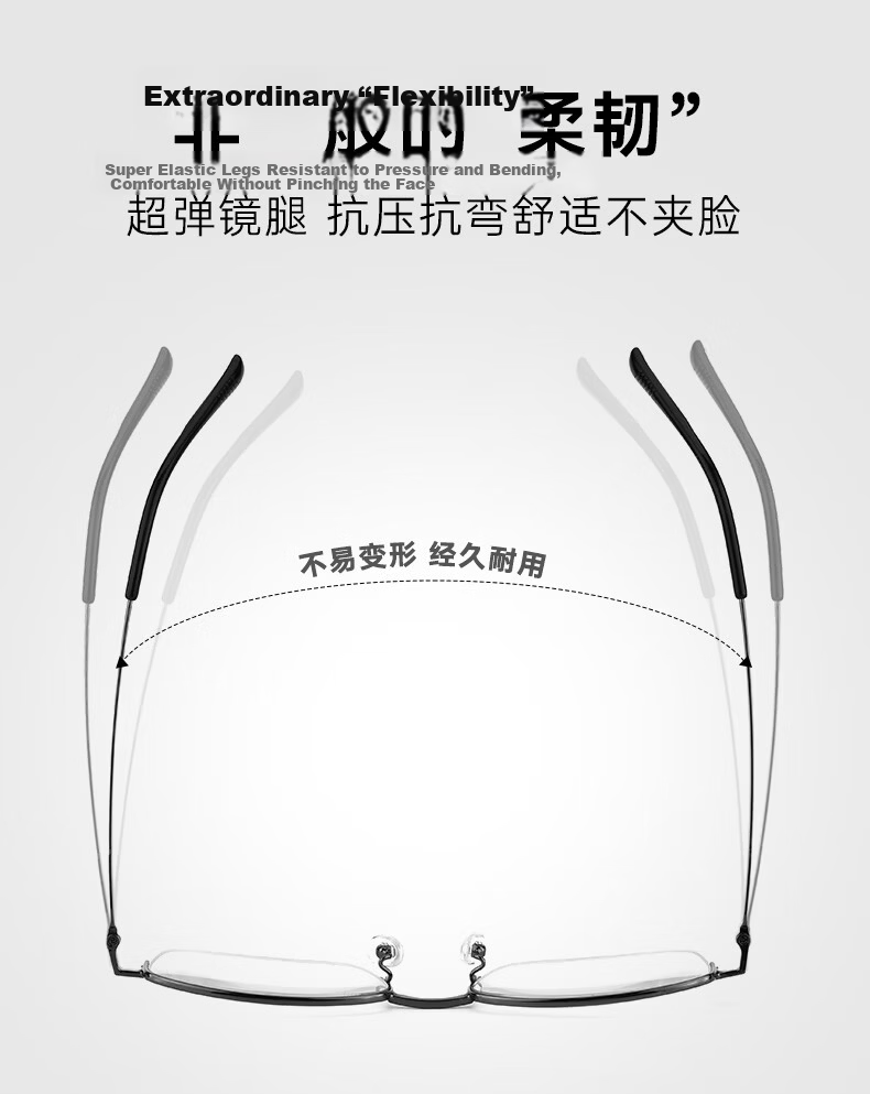 Ouna Reading Glasses for Men And Women, High-Definition Anti-Blue Light Anti-Radiation Glasses for Elderly, Full-Frame Black, 350 Degrees 5