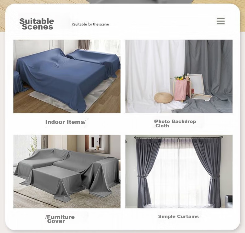 Jingxun Furniture Dustproof Cover Sofa Dust Cover Furniture Protective Cloth Cloud Gray 2*2.4m 11