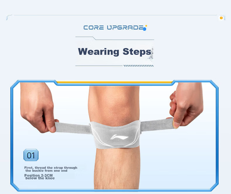Li-Ning Patellar Strap Knee Brace for Sports, Hiking, Men And Women, Running, Jump Rope, Badminton, Basketball, Meniscus Injury Knee Support 18