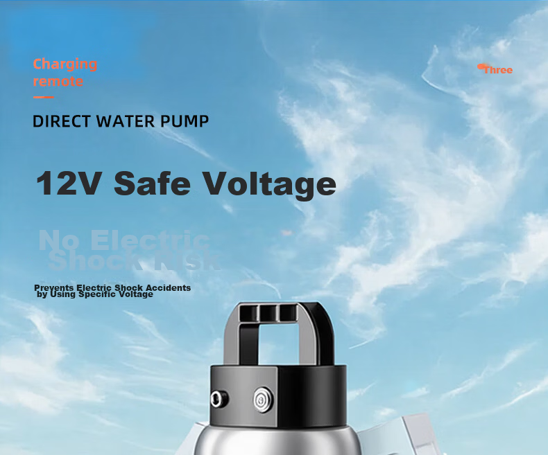 Milade Rechargeable Submersible Pump Wireless Remote Control Water Pump Agricultural Smart Irrigation 12V Lithium Battery DC Water Pump 13