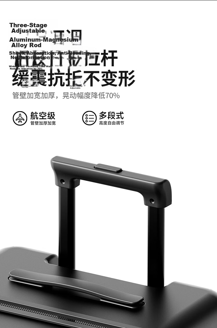 Jingsu Luggage Turnk Trolley Large Capacity Travel Suitcase Student Password Lock Matte White 24 Inch 11