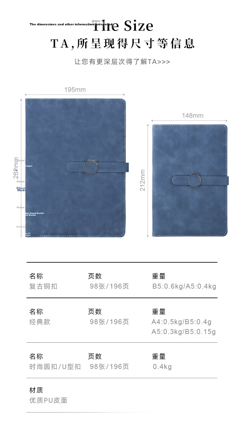 Weimei [5 Gift Box Set with Gift Bags], A5 Notebook, Thickened 200 Pages, Customizable Gift Box Set with Logo Printing, Business Gifts, National Day And Mid-Autumn Festival Gifts 7