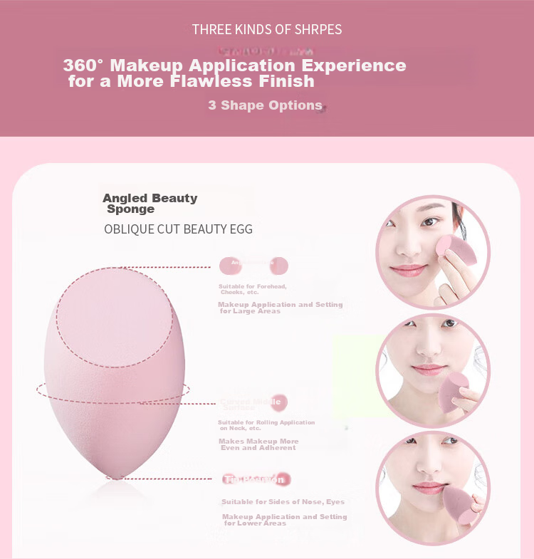 LiQing Double-Sided Flocked Loose Powder Puff Compact Powder Puff [Thin Round Shape, 3 Pieces] Replacement Setting Makeup Powder Puff 4