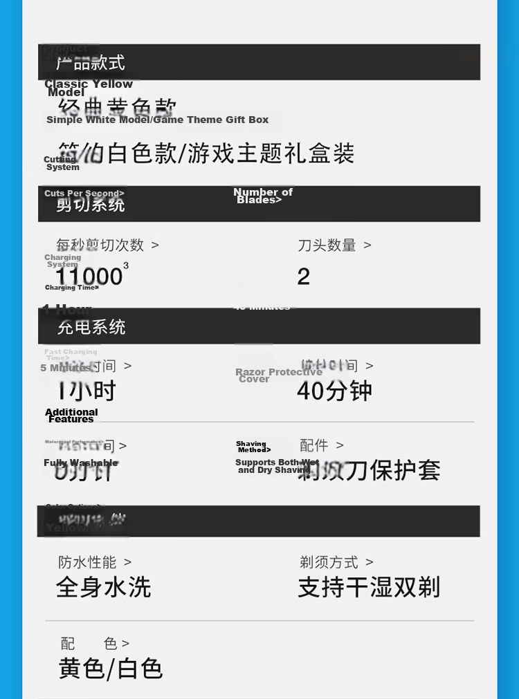 BRAUN [Travel Essential] Zhu Yilong's Favorite Trimmer, Sideburn Styling Electric Reciprocating Shaver, Portable Razor 14