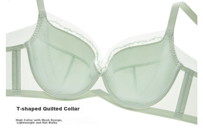 Manifen Comfortable Lightweight Women's Lace Soft Underwire Bra Sexy Large Cup Minimizing Bra 16