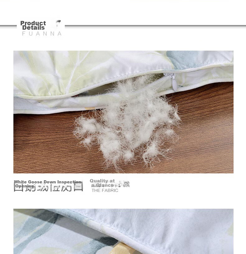 FUANNA High-End Down Comforter, 95% White Goose down Duvet, Winter Double Antibacterial Thick Quilt, 1100g Filling, 230×229cm 11