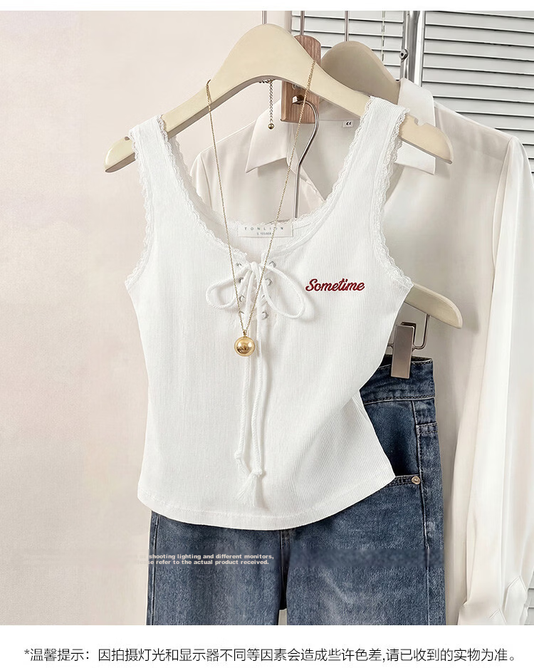 TonLion 2026 Summer New Women's Vest Unique Beautiful Design Sleeveless Top for Inner and Outer Wear 17