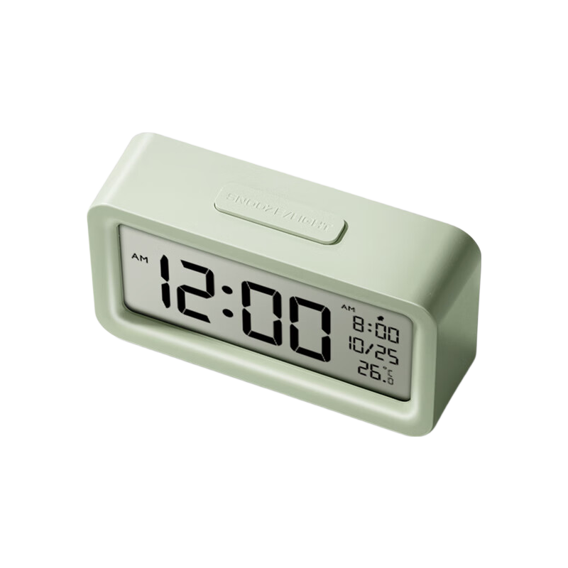 Deli Multifunctional Electronic Alarm Clock, Thermometer And Time Management, Student Back-To Bedroom, Green-LE103