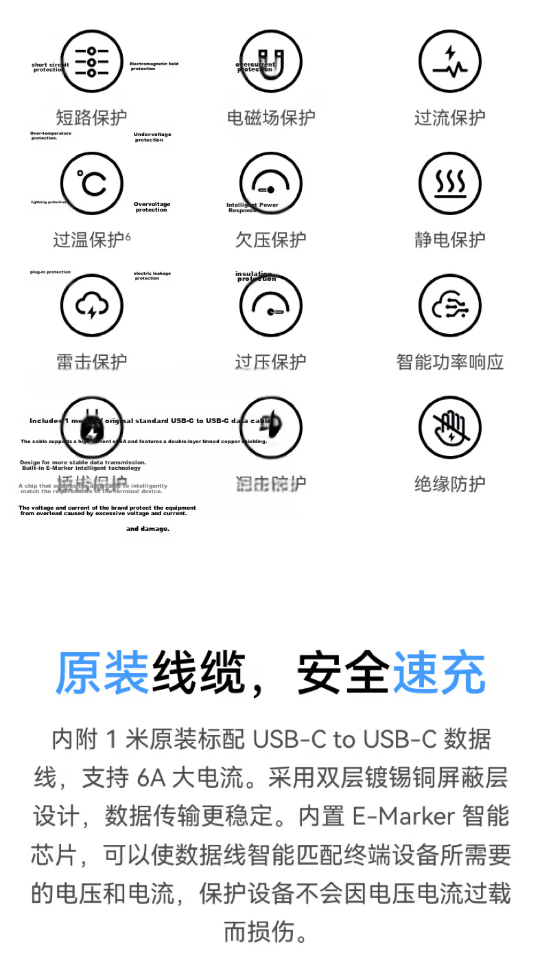 HUAWEI Original Ice Sugar All-In Charger (Max 66W), Gallium Nitride Technology, 3C Certified, 66W Super Fast Charging Original Charger Suitable for Mate80 Series 7