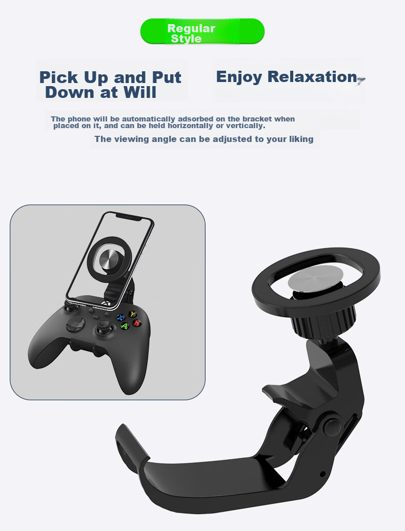 KETENG Xbox Controller Phone Stand Set, Magnetic Phone Holder Compatible with Xbox One/X Series X Game Controller for Mobile Phones 6