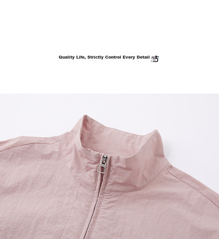 Demana [Black Technology Three-Proof] Spring Lightweight Outdoor Half-Open Collar Top Metal Zipper Loose Fit Petite Women's Sweatshirt 13