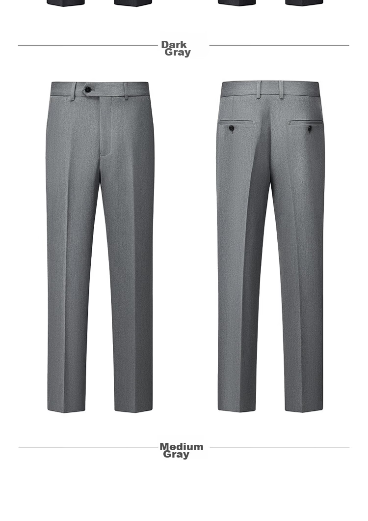 ROMON Men's Business Suit Set [Blazer + Vest + Trousers] Dark Gray 2XL 28