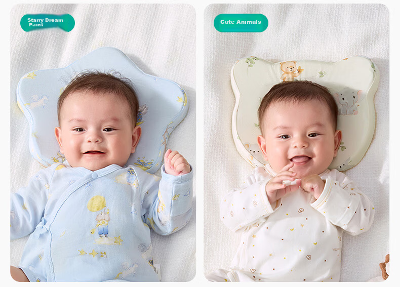 PurCotton Baby Shaping Pillow Pure Cotton Newborn Neck Protection Pillow Head Correction Children's Pillow - Obedient Little Rabbit 21