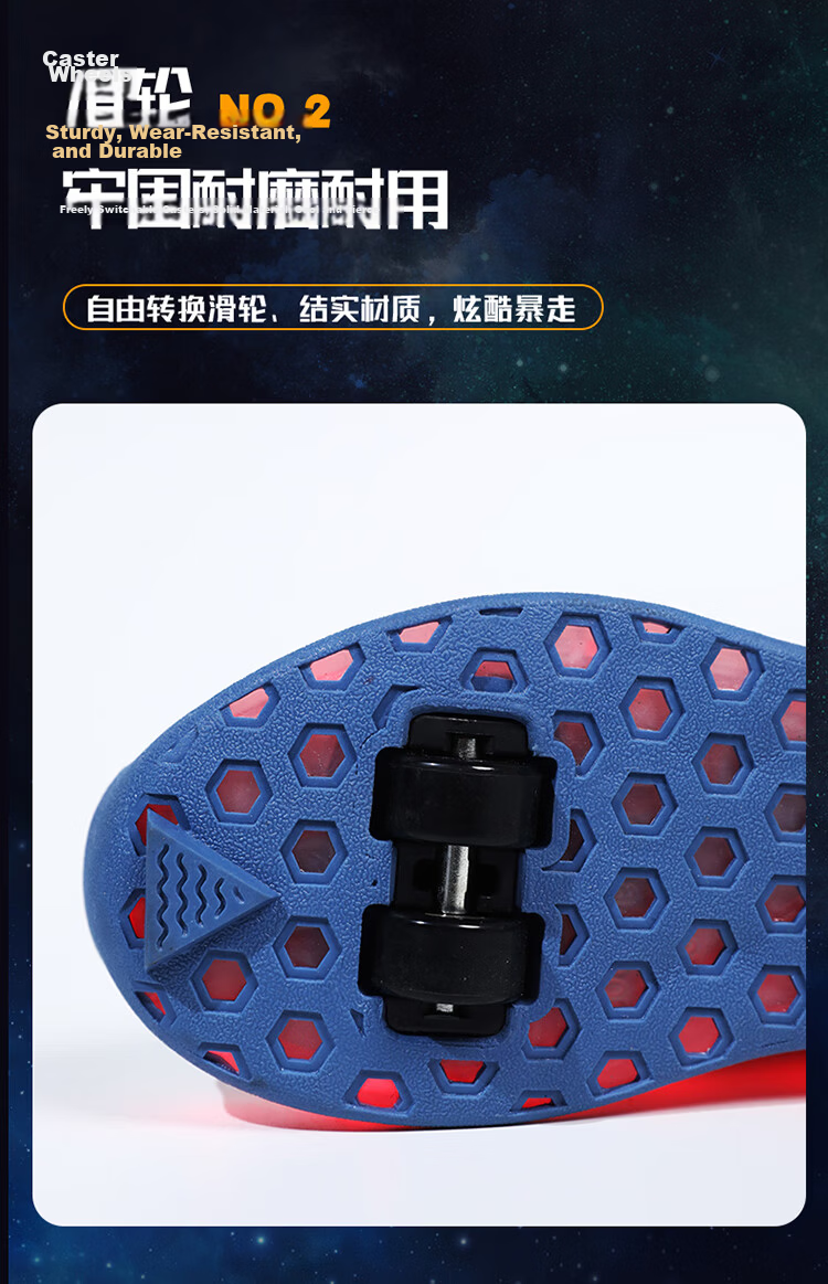 BKG Boys' Autumn New Breathable Mesh Sports Roller Skates for Students, Girls' X25533-B15 10