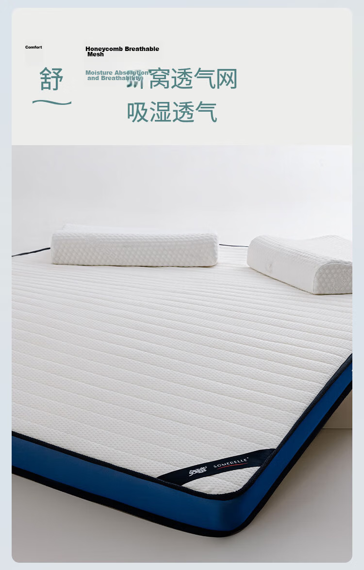 SOMERELLE Latex Mattress Cover Pad 1.8x2m Tatami Mattress High Elastic Soft Mattress Pad 9