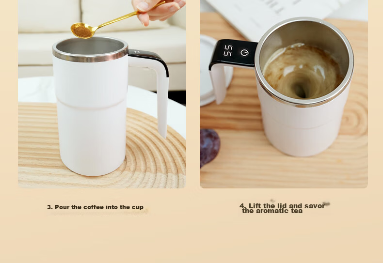 Xiduomi Fully Automatic Stirring Cup, Smart Temperature Display, Magnetic Electric Coffee Mug, Rechargeable, 316 Stainless Steel, for Coffee And Milk Powder 22