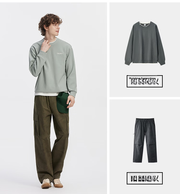 Semir Wang Anyu Collaboration Series Aerospace Sweatshirt Men Autumn Soft Cotton Heavyweight Casual Couple Long Sleeve 13