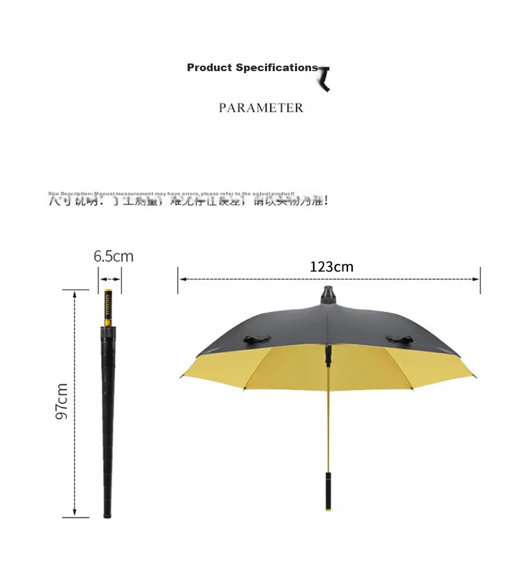 BAHAINIAO Double-Layer Umbrella, Long Handle, Enlarged Size, Extra Large, Sturdy, Reinforced, Thickened, Storm-Resistant, Double-Person, 150cm Extra-Large Umbrella 7