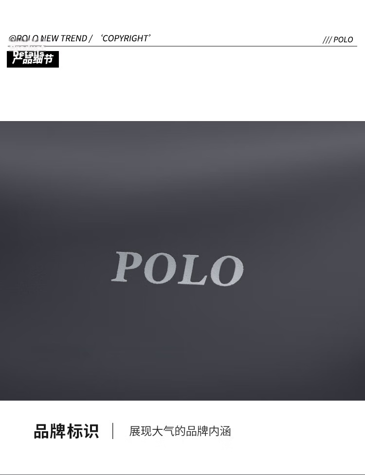 POLO Men's Backpack Travel Bag Student School Bag 15.6/16 Inch Laptop Bag Business Briefcase 23