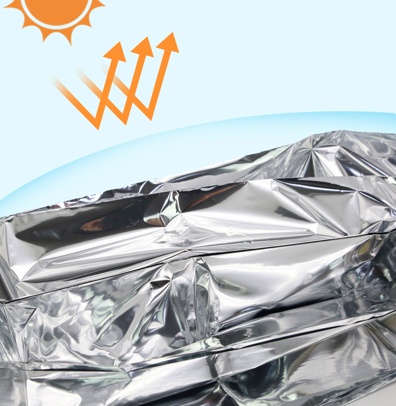 JAJALIN Emergency Blanket, Thermal Blanket, Outdoor Hiking Camping Survival Blanket, Silver Sun Protection PET Multi-Purpose Aluminum Foil Thermal Emergency Blanket 5