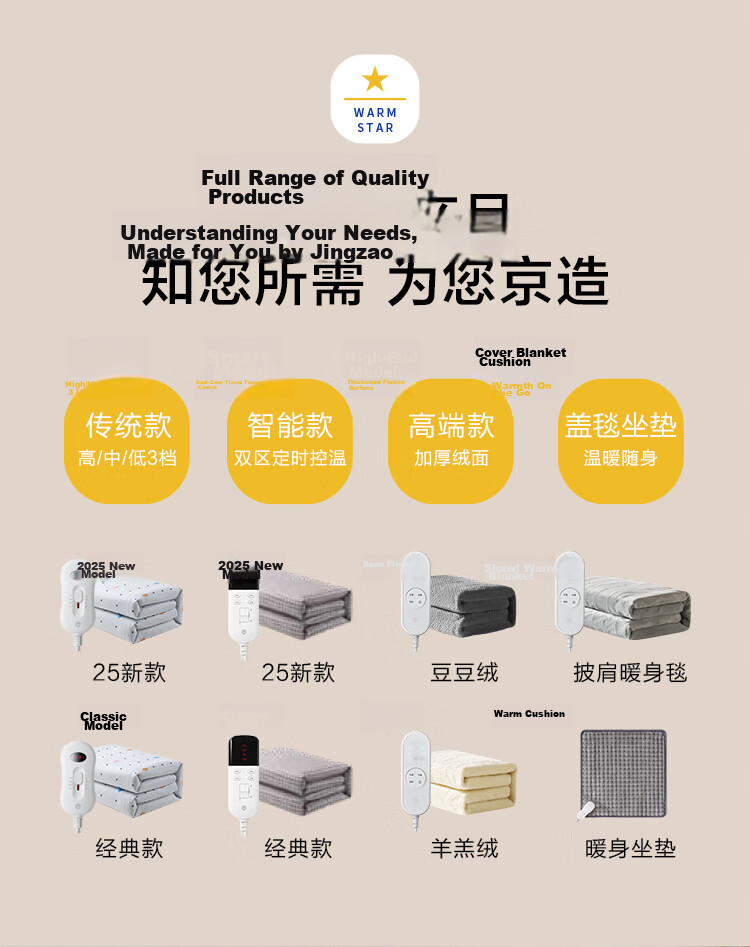 JD Original TOP Star Certified Heating Pad, Home And Office Warm Blanket Electric Heating Mat Pad with 3C Certification - 30x60cm 5
