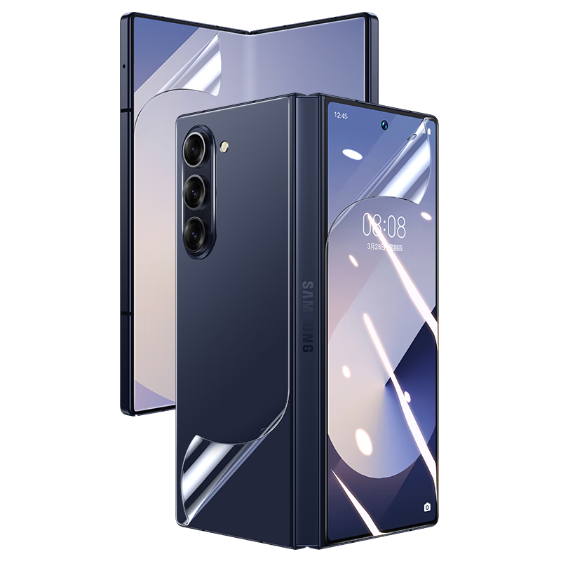 BIAZE [Nano Full Coverage] Hydrogel Film for Samsung Z Fold6, Soft Screen Protector [Inner And Outer Screens Three-Piece Set], HD Non-Tempered Full Adhesive Protection JM245