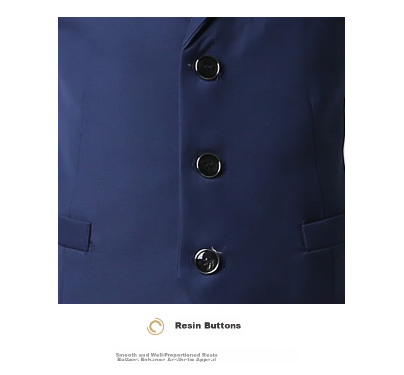 ROMON Boys' Suit, Formal Wear for Children's Holiday Performances, Vest Set for Hosting Weddings And Graduations, Navy Blue, Size 140 11