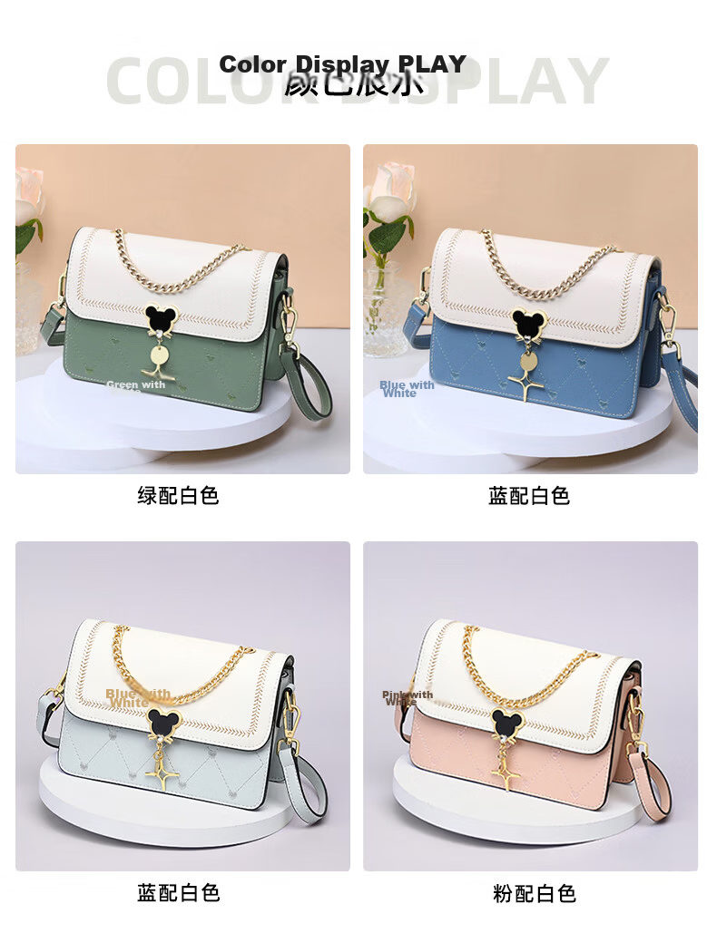 Love Sea Cowhide Leather Women's Shoulder Bag Crossbody Bag Trendy Underarm Bag Boutique Birthday Gift High-End Feel for Girlfriend Wife 18