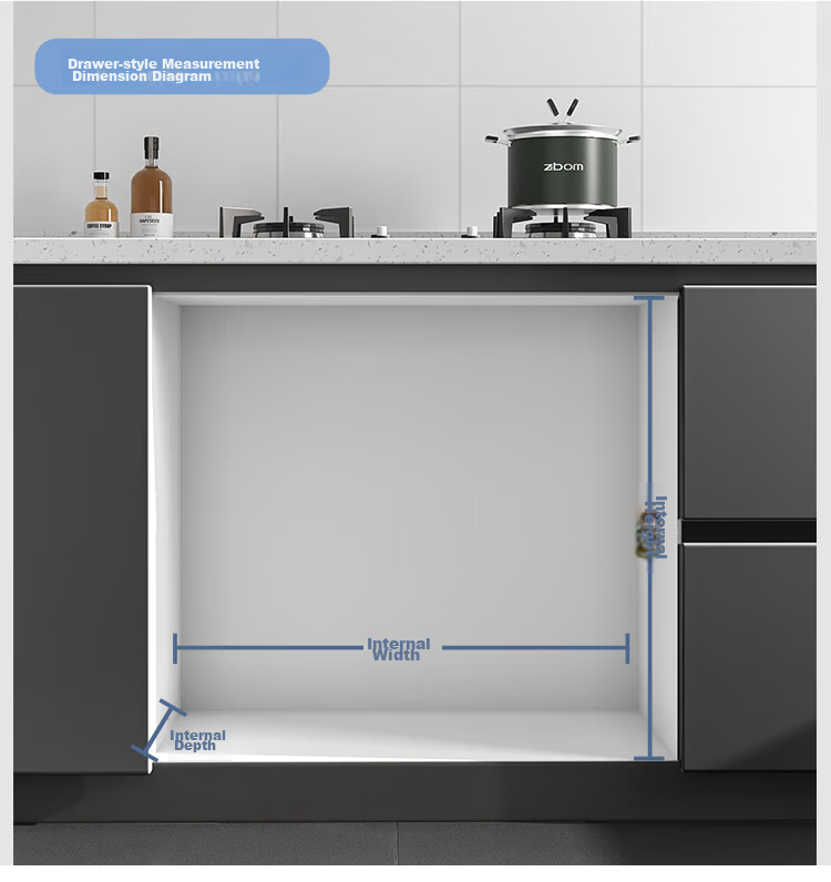 Cobbe 304 Stainless Steel Drawer-Type Bowl Rack, Kitchen Cabinet Double-Layer Pot And Dish Storage Shelf, In-Cabinet Bowl And Plate Pull-Out Basket 26