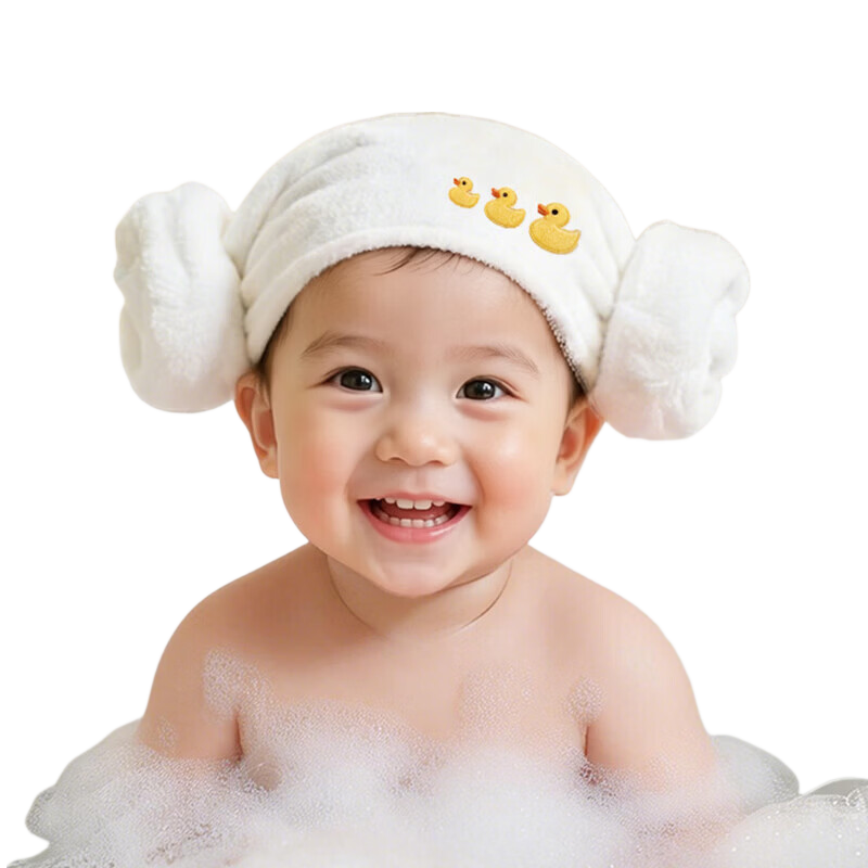 DOCTOR MA Children's Bath Cap Horn Hat Girls Baby Shampoo Bath Dry Hair Absorbent Head Towel Large Size