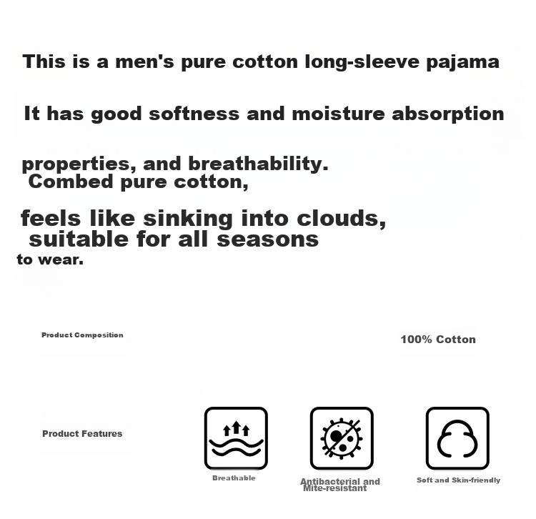 Langsha 100% Cotton Men's Short Sleeve Cardigan Pajamas Spring Summer Homewear Outerwear 2026 New Model 1
