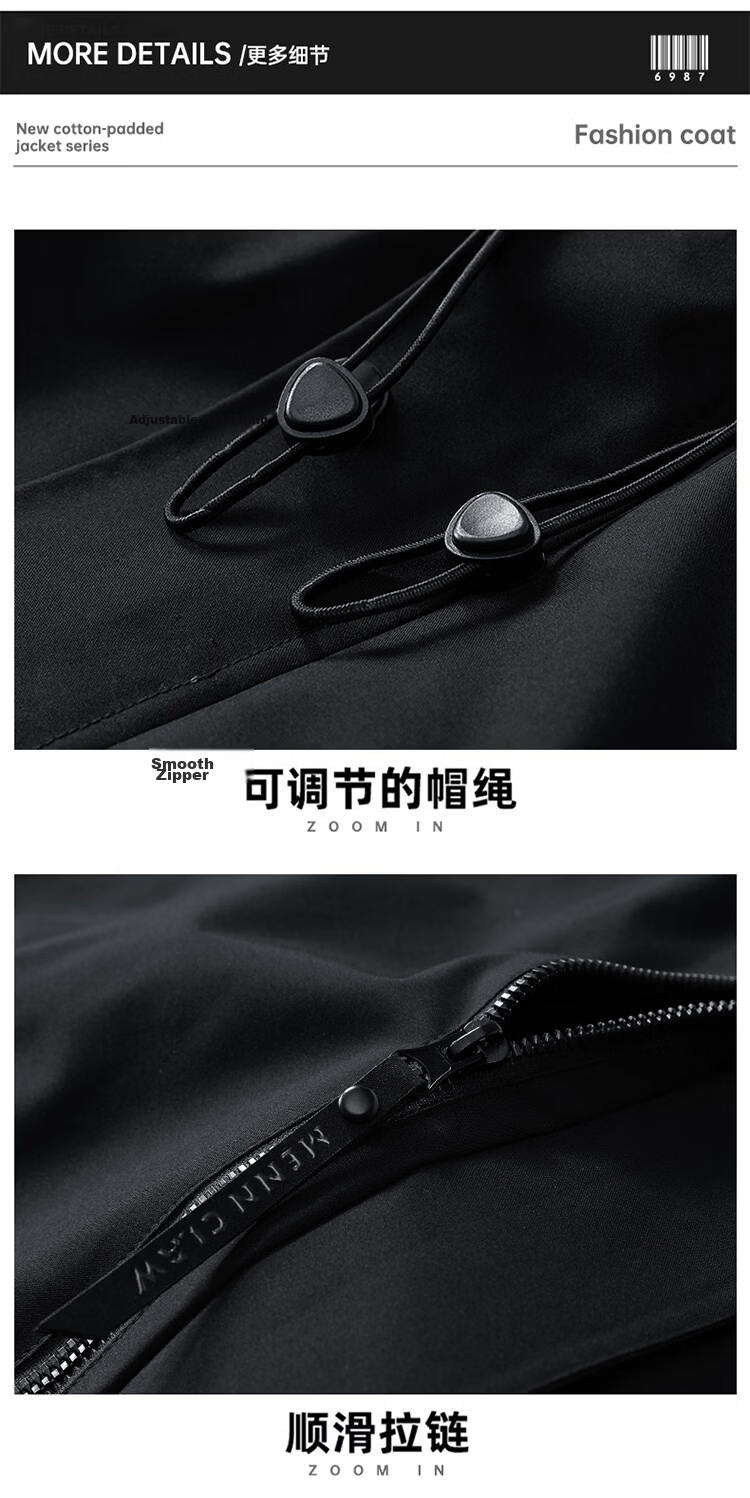 TUCANO Men's Outdoor Mountaineering Windproof Waterproof Casual Jacket Fashion Hooded Coat Black 3XL 21