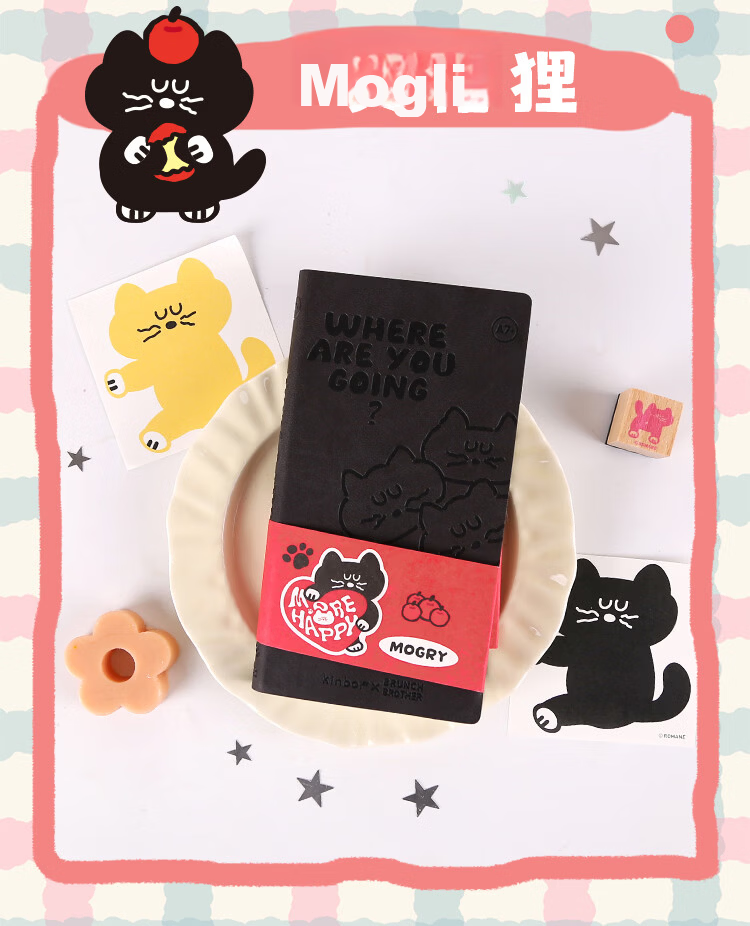 Kinbor Xbrunch brother A7 Pocket Notebook PU Grid + Blank 120g Self-Fill Weekly Planner Efficiency Journal - Toast 9