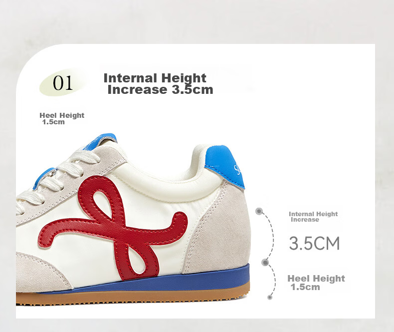 Basto 25 Autumn Training Shoes Trendy Street Vintage Women's Casual Shoes CN611CM5 Red/Ivory 38 18