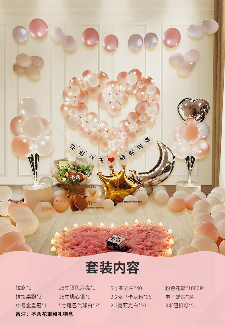 Xinxinjingyi Proposal Confession Setup, Valentine's Day Decoration, Car Gift, Trunk Romantic Small Colorful Lights, Surprise in Trunk 2
