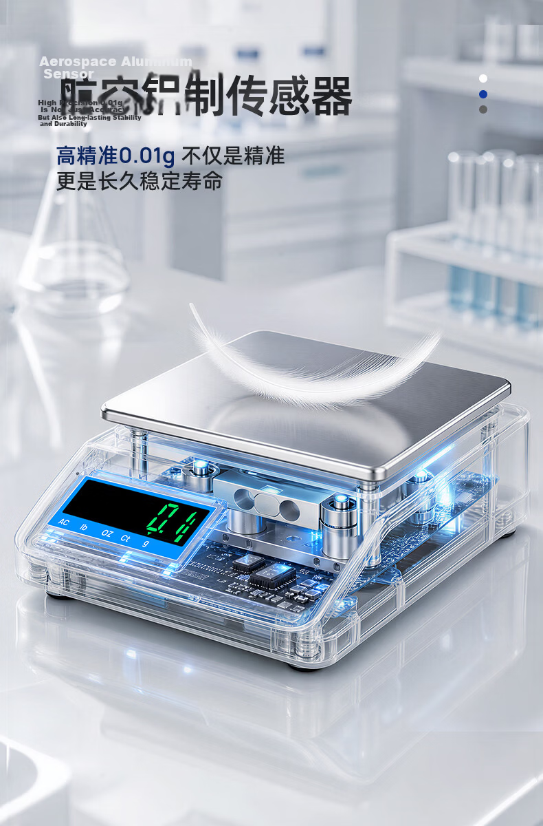 Meilen Electronic Balance 0.01g/0.001g High Precision Digital Scale for Weighing Chinese Medicine, Gold, Laboratory 3