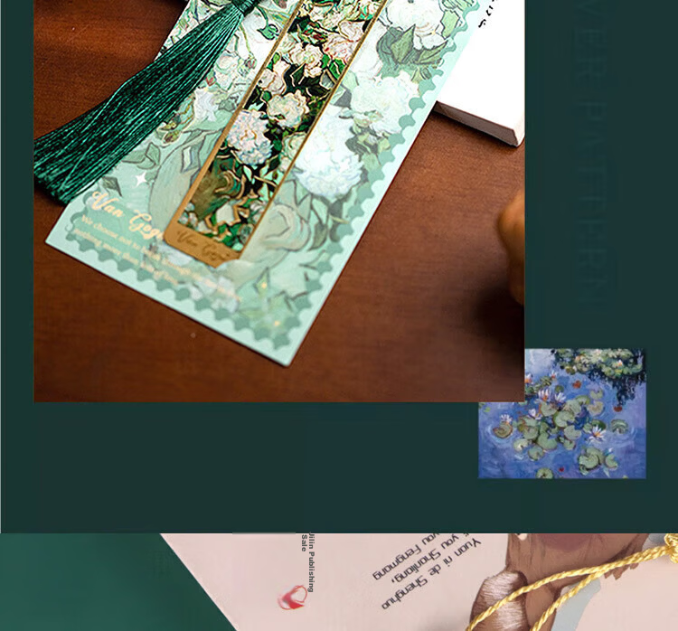 TaTanice Metal Bookmark, Graduation Season Gift, Chinese Style Creative Floral Notepad, High-Quality Hollow Bookmark, Birthday Gift, Back-To Graduation - Water-Rich Prosperity 15