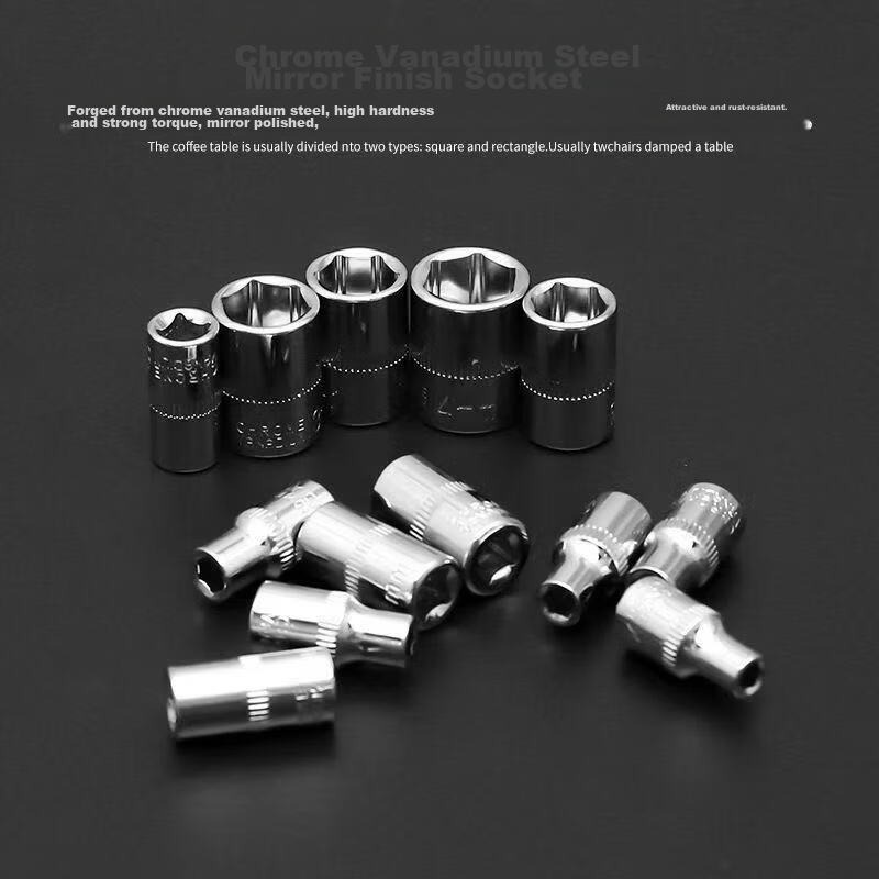 Haomai 78mm Long Black Socket 10-Piece Heavy-Duty Impact Wrench Hex Industrial Auto Repair Wrench Set HM-6007810 7