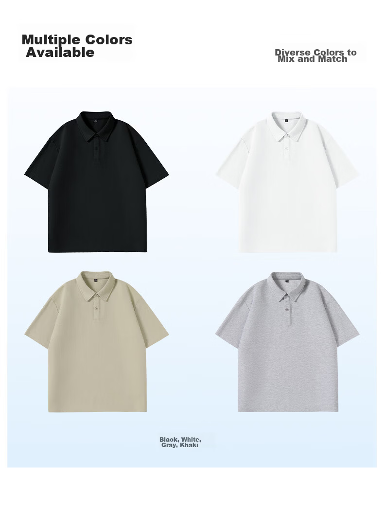 TonLion Summer Short Sleeve Polo Shirt New Trendy Brand Casual Wrinkle-Resistant Loose Breathable Student Fashion Half Sleeve Men 14
