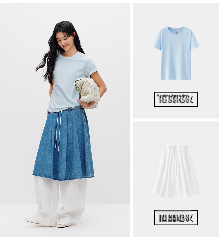Semir Mall Style | Women's Summer Short Sleeve T-Shirt Solid Color Crew Neck Regular Shoulder Top 2026 Versatile Shirt 101926100001 19