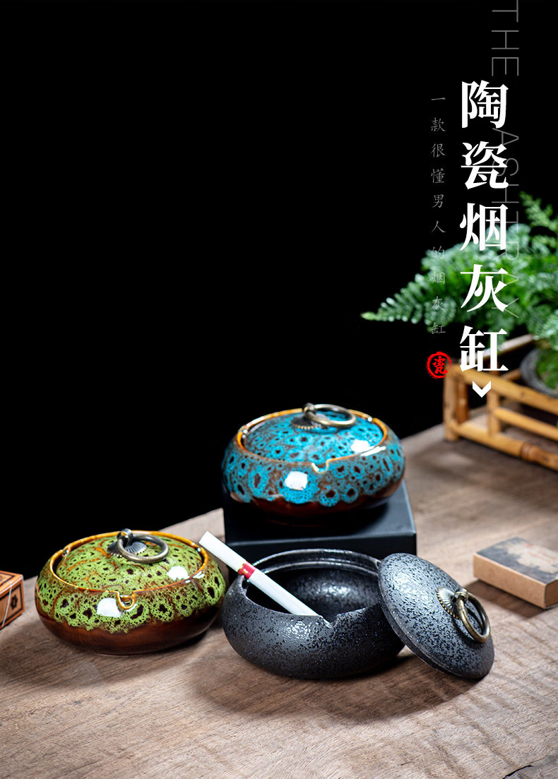 Bangu Mountain Creative Ashtray Home Office Trendy Living Room Anti-Fly Ash Hotel Ashtray Birthday Gift Father's Day 1