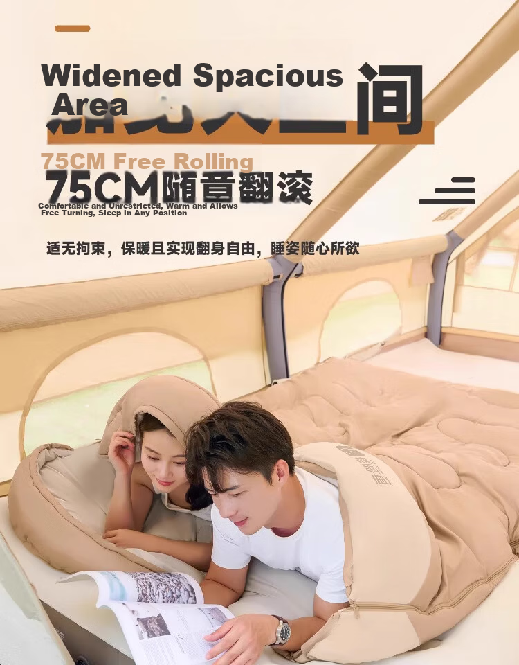 TAN XIAN ZHE Sleeping Bag for Adults, Outdoor Winter Thickened Warm Sleeping Bag, Spring And Autumn Indoor Camping Nap Dirt-Proof Sleeping Bag, 2.3KG 22