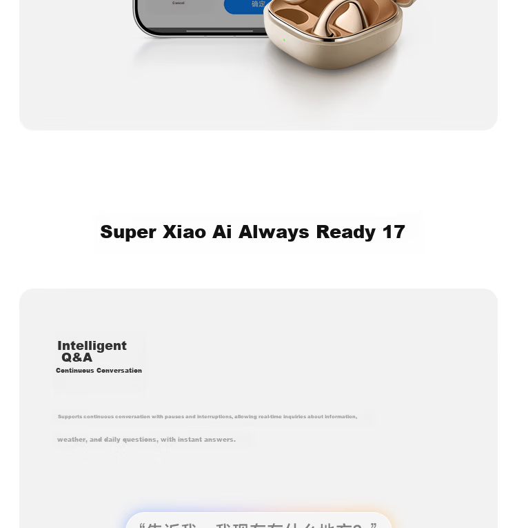 MI Xiaomi Clip-On Bluetooth Wireless Earphones Comfortable and Secure Fit Recommended by Lei Jun Compatible with Apple and Android Phones 34